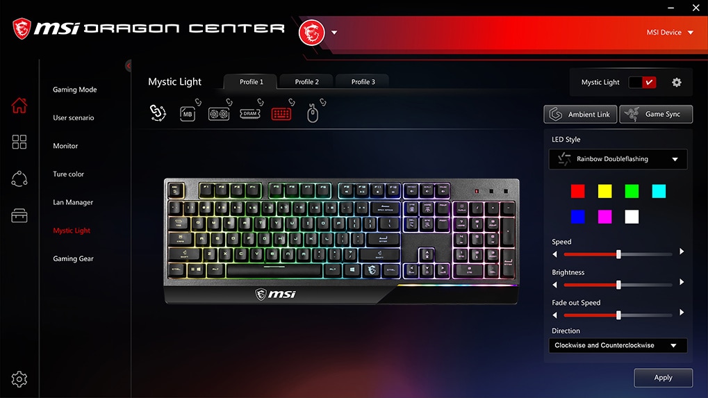 MSI Gaming Keyboard-Vigor GK30